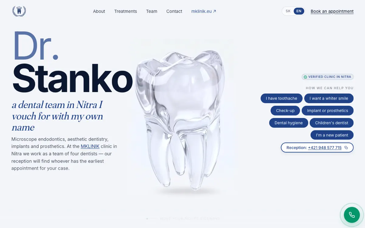 Dr. Stanko dental clinic website